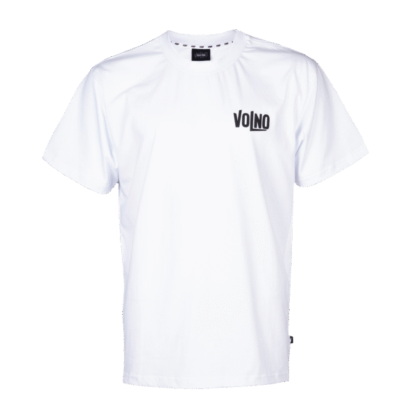 VOLNO BRAVE HEART. Biała koszulka oversize streetwear z mechanicznym sercem 6500 RPM