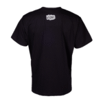 VOLNO HECTOR. Czarna koszulka oversize streetwear, szkielet z mechanicznym sercem w dłoniach