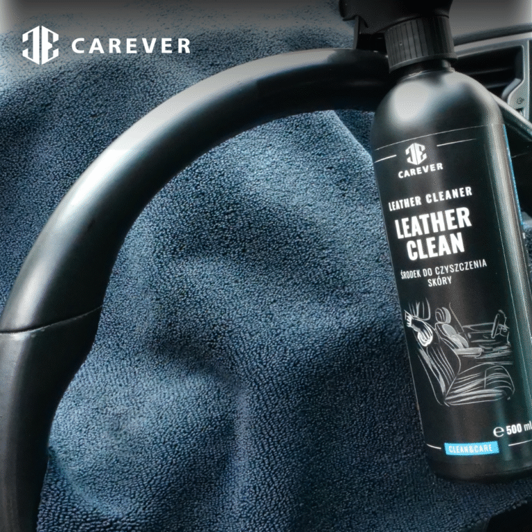 CAREVER LEATHER CLEAN – środek do czyszczenia skóry. Skuteczne odplamia i przywraca naturalny wygląd skóry
