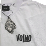 VOLNO BRAVE HEART. Biała koszulka oversize streetwear z mechanicznym sercem 6500 RPM